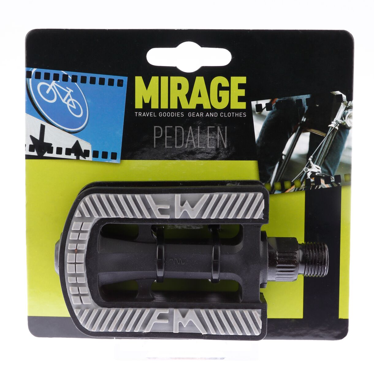 Mirage platformpedalen antislip junior zwart/grijs 9/16 inch