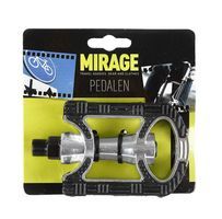 Mirage tour platformpedalen antislip zwart/zilver 9/16 inch