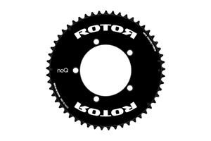 Rotor NoQ Aero Outer Chainring 5 Bolt - 52T - 110BCD - Black