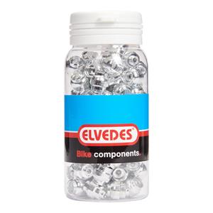 Elvedes kabelhoedjes 5,5 x 12 mm messing zilver 100 stuks