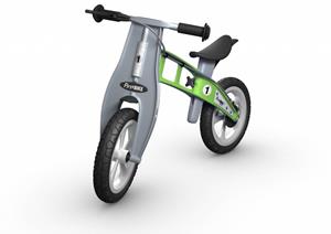 FirstBIKE Loopfiets Basic Groen - met rem