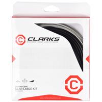 Clarks Rennrad Edelstahl Schaltzugset - Schwarz