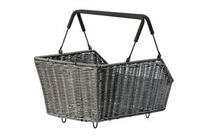 basil fietsmand achter Cento Rattan 21,5 liter bruin