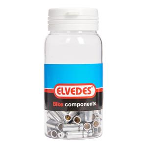 Elvedes kabelhoedjes 4,5 x 15 mm messing zilver 100 stuks