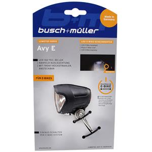 Busch & Müller koplamp Lumotec IQ Avy DC LED zwart 9 x 5 x 4 cm