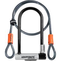 Kryptonite Standard Bügelschloss & Kryptoflex Kabel - Schwarz - Silber  - Sold Secure Gold Rated