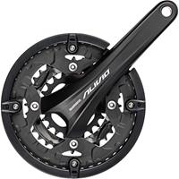 Shimano Alivio T4060 9 Speed Triple Chainset - Black