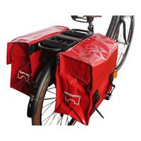 De Poort Dubbele fietstas Rood 46L