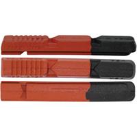 Kool Stop V-Brake V2 Dual Compound Inserts (H12) - Rot - Schwarz