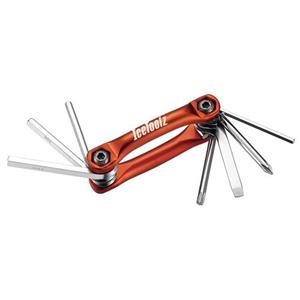 Icetoolz multitool Urban-7 RVS 8,5 cm oranje/zilver