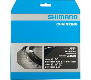 Shimano kettingblad XT FC M8000 38T BD 11S 96 mm grijs