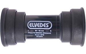 Elvedes bottom bracket Shimano kunststof/staal 86-92 mm zwart 24 mm