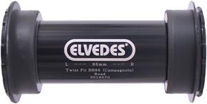 Elvedes bottom bracket Campagnolo kunststof/staal 86-92 mm zwart