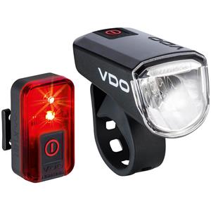 VDO Lichtset ECO Light M30 + Red, Fietslamp,