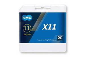 KMC X11  Kette - Silber - Schwarz  - 114 Links