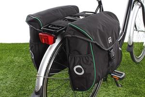 Willex Fietstassen 38 L zwart en groen 16104