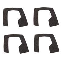 Ergotec stickers schuurpapier voor pedalen-EP-2 4 stuks zwart