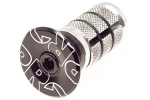 Pro balhoofdplug 1 1/8 inch 25 mm zwart/zilver