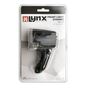 Lynx Koplamp Sensor led 30 lux dynamo zwart