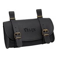 Velox zadeltas Vintage 0,6 liter skai-leder 17cm zwart