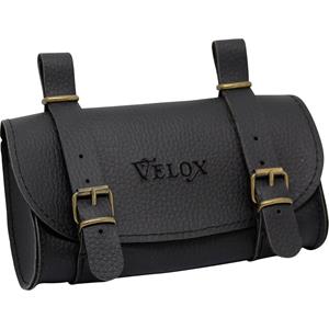 Velox zadeltas Vintage 0,6 liter skai-leder 17cm zwart