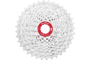 Sunrace cassette Csmx 10S 11-36T aluminium zilver/rood