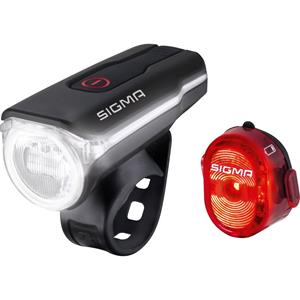 Sigma verlichtingsset Aura 60 Lux led USB-oplaadbaar zwart