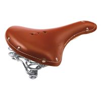 Selle Monte Grappa zadel Old Frontiers Classic 28 cm veer cognac