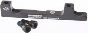 Shimano Befestigungsadapter (vorne, Post auf Post) - Schwarz  - 203mm Rotor - PM160 Fork