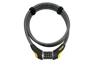 Onguard kabelslot Akita Combo 185 cm x 10 mm grijs/zwart