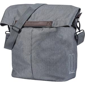 Basil City Einzel-Fahrradtasche grau / schwarz