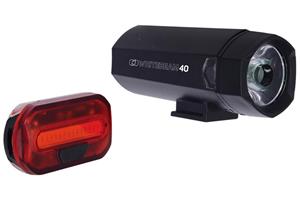 OXC verlichtingsset BrightTorch led batterijen zwart/rood