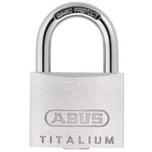 ABUS Cilinderhangslot | breedte slotlichaam 50 mm | Titalium gelijksluitend 6511 | 1 stuk - 56205 56205