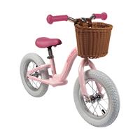 Janod Vintage-Bikloon Loopfiets Roze met mand