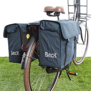 Beck Dubbele fietstas Canvas Small 38L Blauw