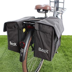 Beck Dubbele fietstas Canvas Small 38L Grijs