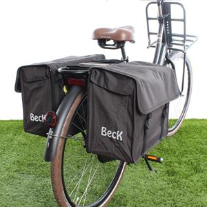 Beck Dubbele fietstas Canvas Medium 48L Grijs