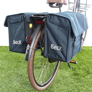 Beck Dubbele fietstas Canvas Medium 48L Blauw