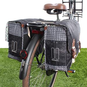 Basil Fietstas Achter Boheme Double Bag - Zwart