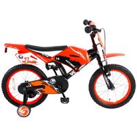 Motorrad Kinderfahrrad - Jungen - 16 Zoll - Orange - orange