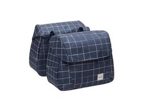 New Looxs Dubbele fietstas Joli Double 37L Check Blue