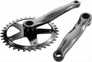 Lasco crankset 44T 170 mm zwart