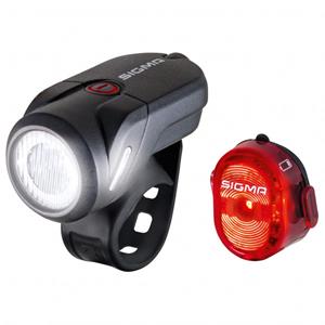 SIGMA SPORT Fahrradbeleuchtung AURA 35 USB / NUGGET II K-Set (Spar-Set 4-tlg Front- und Rücklicht)