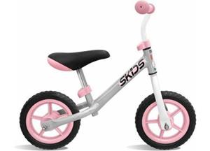loopfiets 10 Inch Junior Grijs/Roze