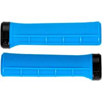 Brand-X Half Waffle Lock On Handlebar Grips - Blau