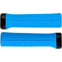 Brand-X Half Waffle Lock On Handlebar Grips - Blau