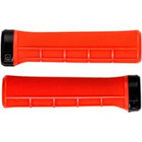 Brand-X Half Waffle Lock On Handlebar Grips - Rot