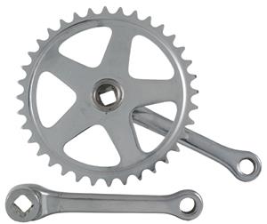 crankstel Vinty spieloos 36T 130 mm 1/8 zilver