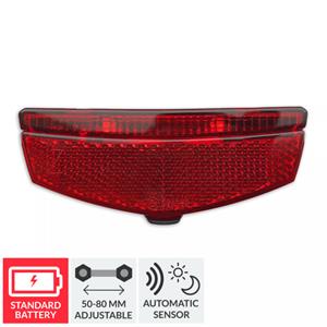 Lynx achterlicht Luxe Sensor led batterijen 50 80 mm rood