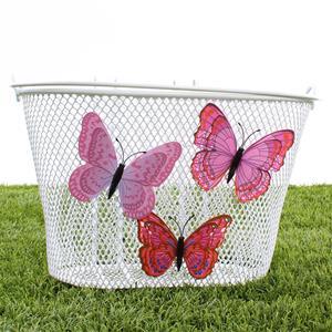 Kinderfietsmand  Jasmin Butterfly - wit